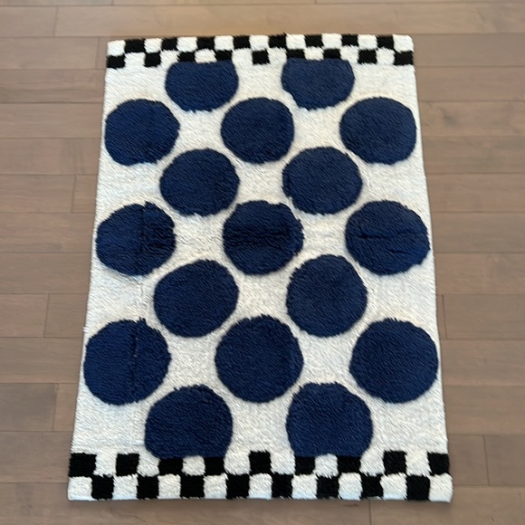 MacKenzie-Childs 24x36 Royal Dot Bath Rug - Picture 3 of 13